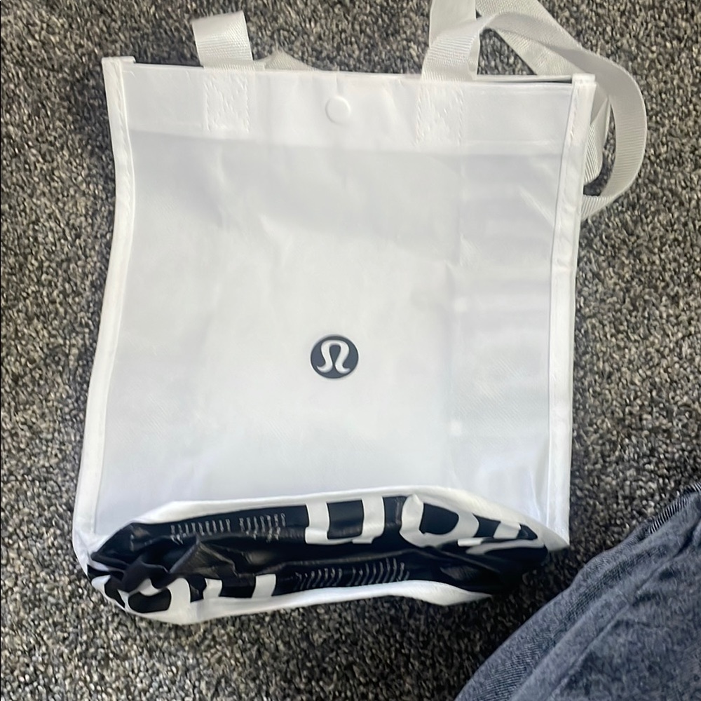 lululemon athletica White and Black Tote Bag